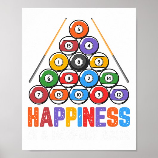 Glück ist ein perfektes Rack - Snooker Pool Player Poster (Vorne)