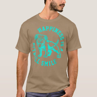 Glück ist ein Pitbulglächeln, Hundefreunde für Fra T-Shirt