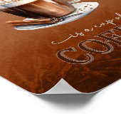 Glück ist ein Pokal Kaffee Rustikales Witziges Pos Poster (Ecke)