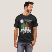Glück ist ein Poppop Weihnachtsbaum Leopard T-Shirt (Vorne ganz)