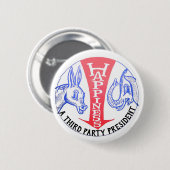 Glück ist ein Präsident des dritten Party Button (Vorne & Hinten)