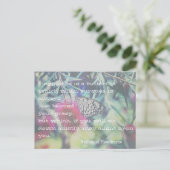 Glück ist ein Schmetterling - Inspirierend Zitat Postkarte (Stehend Vorderseite)
