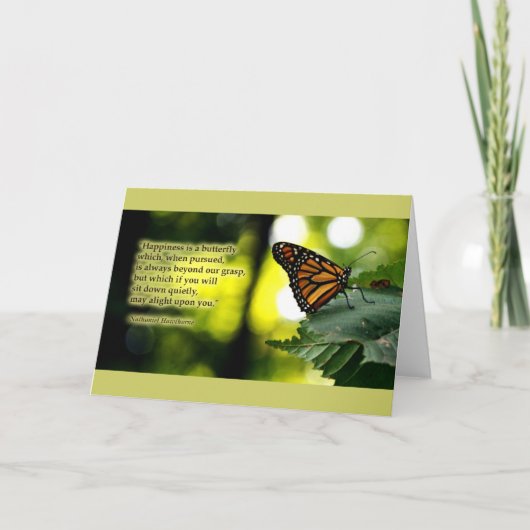 Glück ist ein Schmetterling Karte (Vorderseite)