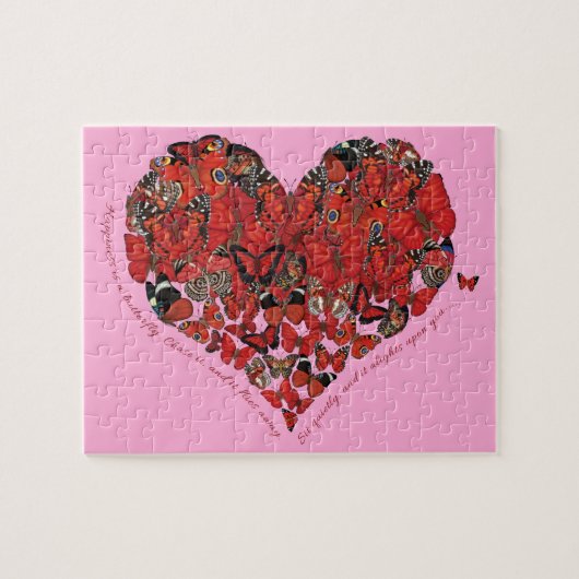 Glück ist ein Schmetterling Puzzle (Horizontal)