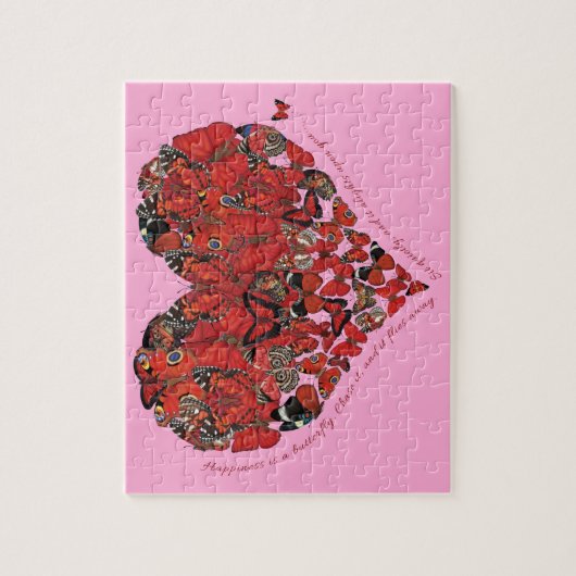 Glück ist ein Schmetterling Puzzle (Vertikal)