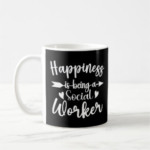 Glück ist ein Sozialarbeiter lustige Frauen Männer Kaffeetasse