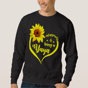 Glück ist ein Tag der Yaya-Sonnenblumen-Mütter Sweatshirt