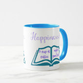 Glück ist ein Tasse Kaffee und ein gutes Buch (VorderseiteRechts)