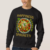 Glück ist ein Teller Spaghetti Sweatshirt (Vorderseite)