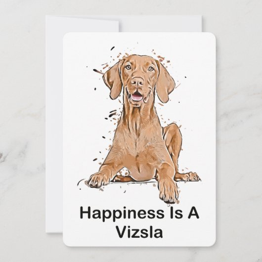 Glück ist ein Vizsla Einladung (Vorderseite)