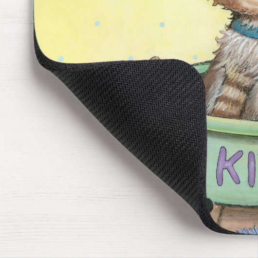 Glück ist ein voller Bauch Mousepad (Ecke)