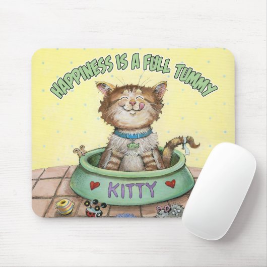 Glück ist ein voller Bauch Mousepad (Mit Mouse)