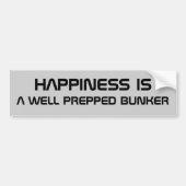 Glück ist ein vorbereiteter Bunker Autoaufkleber (Vorne)