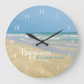 Glück ist ein warmer Strand Große Wanduhr (Vorderseite)