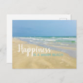 Glück ist ein warmer Strand Postkarte (Vorne/Hinten)