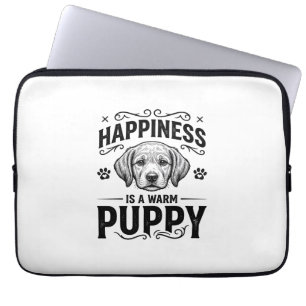 Glück Ist Ein Warmer Welpe Vintage Hund-Shirt Desi Laptopschutzhülle