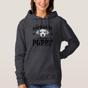 Glück Ist Ein Warmer Welpe Vintage Hundeshirt Desi Hoodie