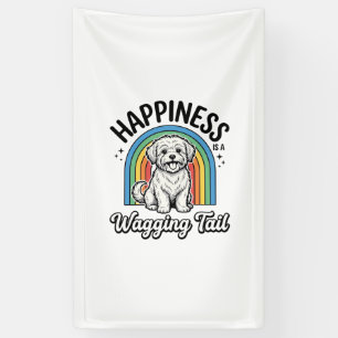 Glück ist ein wedelnder Schwanz Hundeliebhaber Des Banner