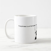 "Glück ist eine Art Kuss" Niedliche Liebe Kaffeetasse (Links)