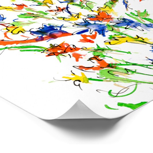 Glück ist eine Attitude Lovitude Poster (Ecke)