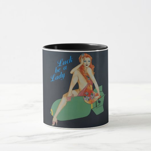 Glück ist eine Dame Coffee Mug Tasse (Zentrum)