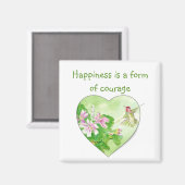 Glück ist eine Form von Mut Zitat Hummingbird Magnet (Vorderseite/Rückseite)