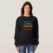 Glück ist, eine Frenchie-Hundemutter Premium zu se Sweatshirt (Vorne ganz)