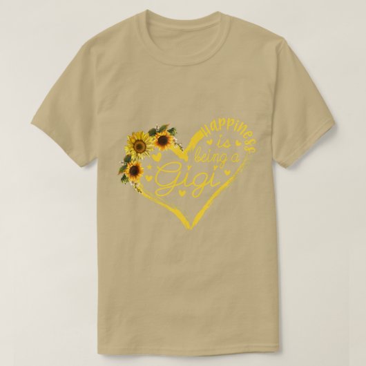 Glück ist eine Gigi-Sonnenblumenmutter T-Shirt (Design vorne)