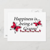 Glück ist eine große BUTTERFLY Postkarte (Vorne/Hinten)