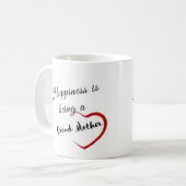 Glück ist eine große Mutter zu sein Kaffeetasse (Vorderseite Links)