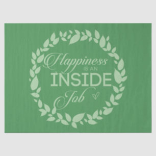 Glück ist eine inländische Job-Green-Kranz-Gewebep Seidenpapier