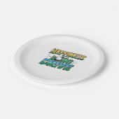 Glück ist eine lange Fahrt, Golf Pappteller (Schrägansicht)