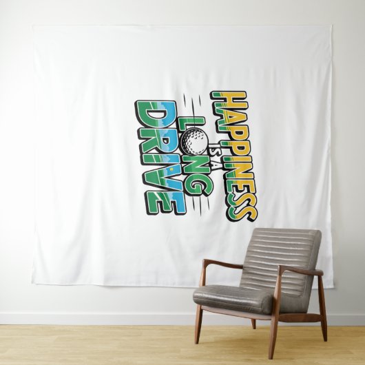 Glück ist eine lange Fahrt, Golf Wandteppich (Beispiel (Horizontal))