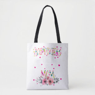 Glück ist eine Mama floraler Mimi Muttertag. Tasche