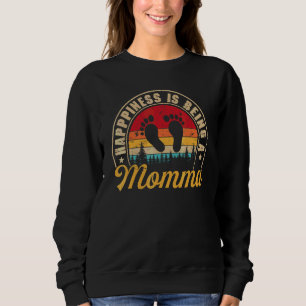 Glück ist eine Mama Frauen Vintage Dekoration Mama Sweatshirt