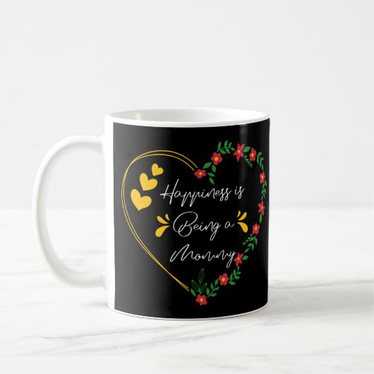 Glück ist eine Mama-Funny Mommy Junge Mutter Kaffeetasse (Links)