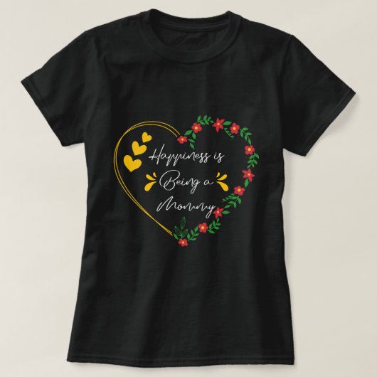 Glück ist eine Mama-Funny Mommy Junge Mutter T-Shirt (Design vorne)