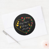 Glück ist eine Mama Funny Mütters Day Junge Mutter Runder Aufkleber (Umschlag)