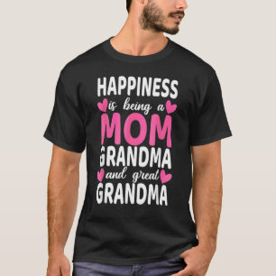 Glück ist eine Mama Großmutter Moth T-Shirt