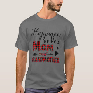 Glück ist eine Mama und Großmutter Karierten Ann T-Shirt