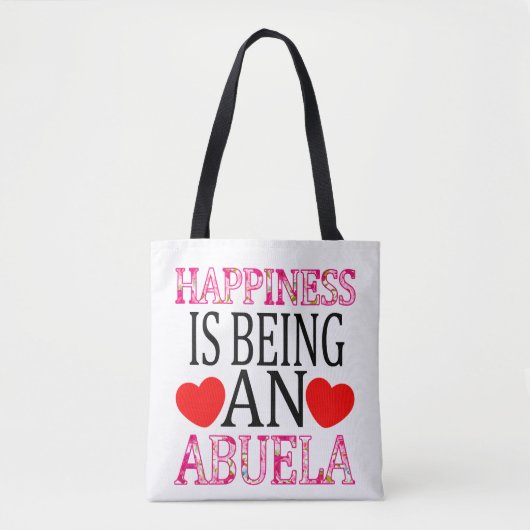 Glück ist eine Mutter der Abuela-Floral-Mimi-Mutte Tasche (Vorderseite)