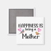 Glück ist, eine Mutter zu sein Vögel Herz Mama Ges Magnet (Vorderseite/Rückseite)