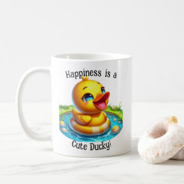 Glück ist eine Niedliche Ducky Coffee Tasse (1)
