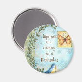 Glück ist eine Reise Magnet (Vorderseite/Rückseite)