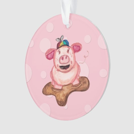 Glück ist eine Schlammkugel Ornament (Vorderseite)