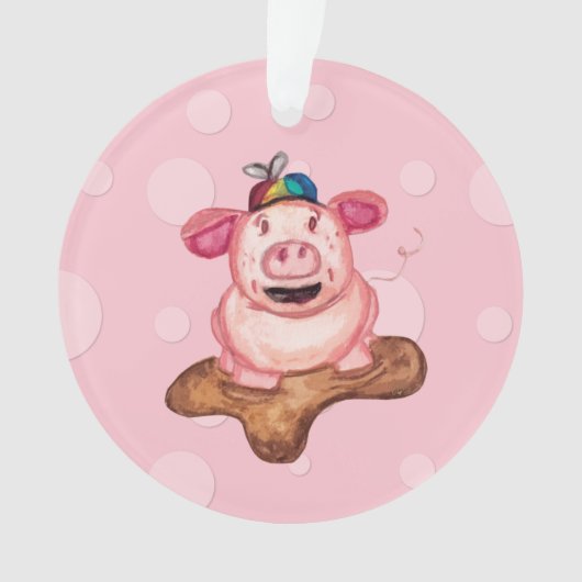 Glück ist eine Schlammkugel Ornament (Vorderseite)