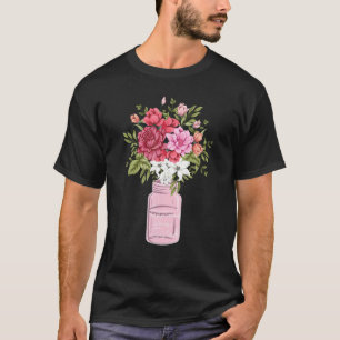 Glück ist eine Schwester Blume Art Vase Floral T-Shirt