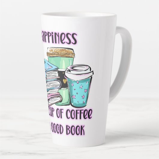 Glück ist eine Tasse Kaffee und ein gutes Buch (Rechte Ecke)