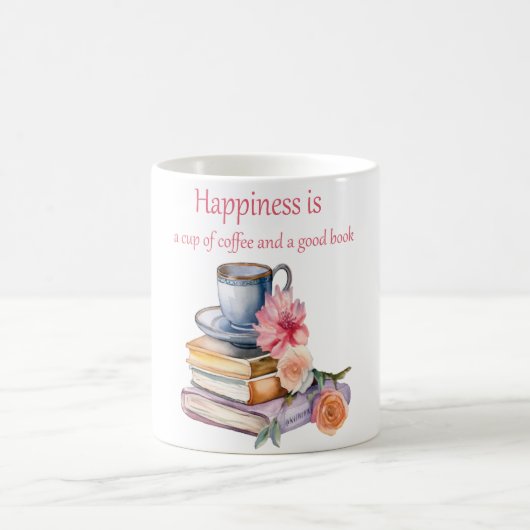 Glück ist eine Tasse Kaffee und ein gutes Buch (Mittel)