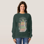 "Glück ist eine Tasse Kaffee und ein gutes Buch" Sweatshirt (Vorne ganz)